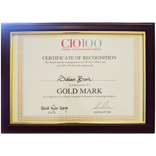 CIO100 Gold Mark